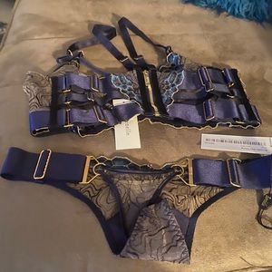 Bordelle Kea Bodice Bra and Thong Panties.